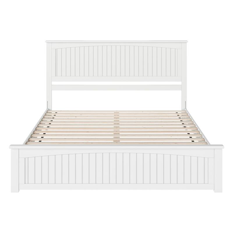 Naples Solid Wood Low Profile Platform Bed with Matching Footboard