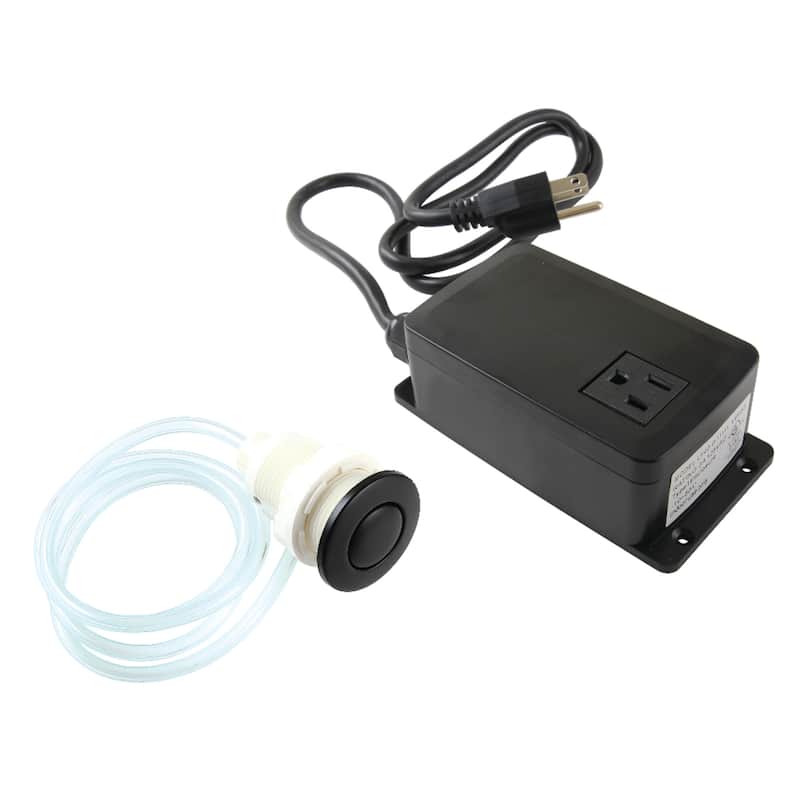 Trimscape Single Outlet Garbage Disposal Air Switch Kit - Matte Black