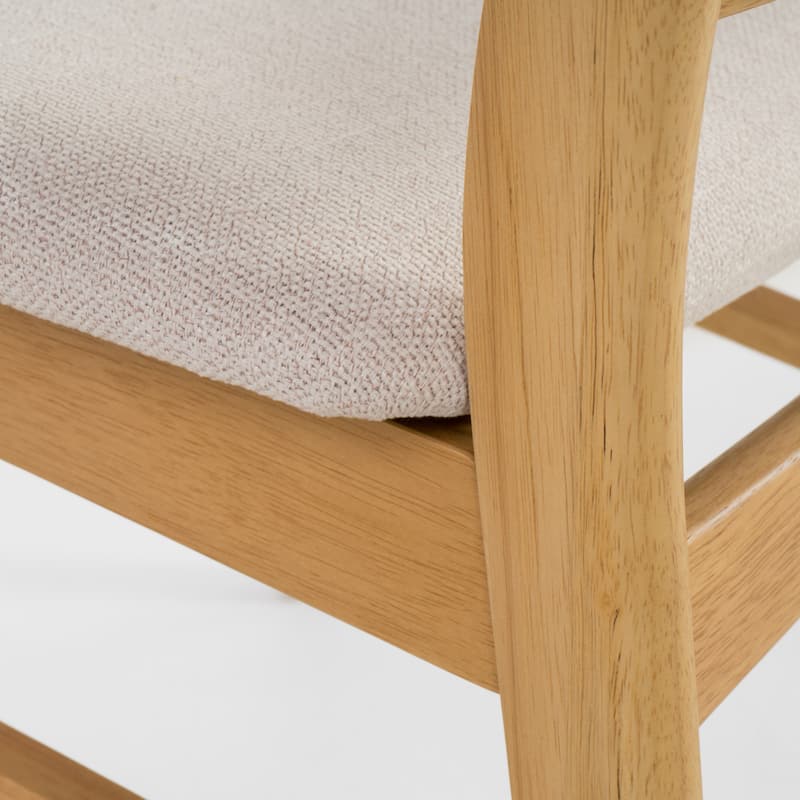 Abrielle Mid-Century Modern Upholstered Rubberwood Dining Chair (Set of 2) by Christopher Knight Home