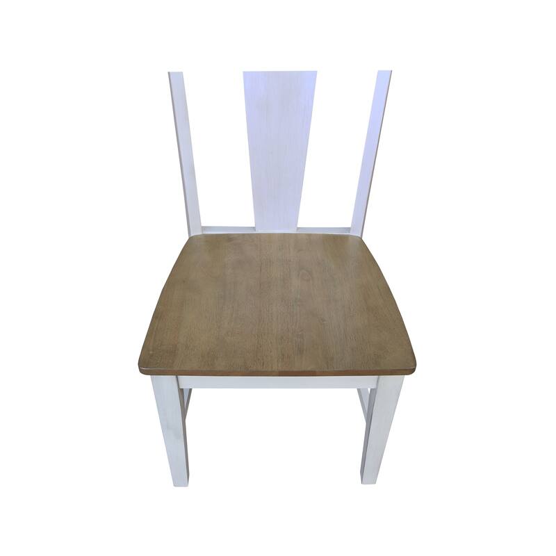 Elle Solid Wood Dining Chairs, Set of 2