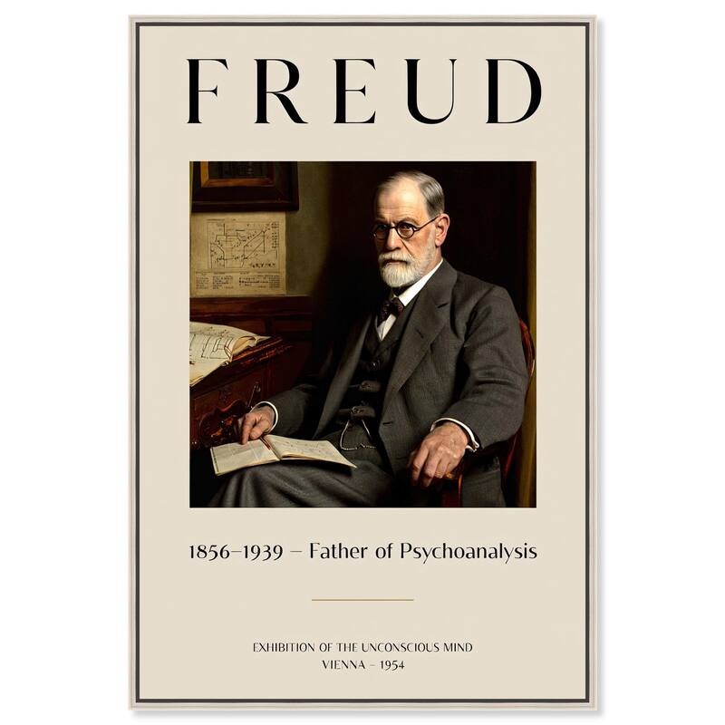 Father of Psychoanalysis Art Canvas by Art Remedy - Silver - 10" x 15"