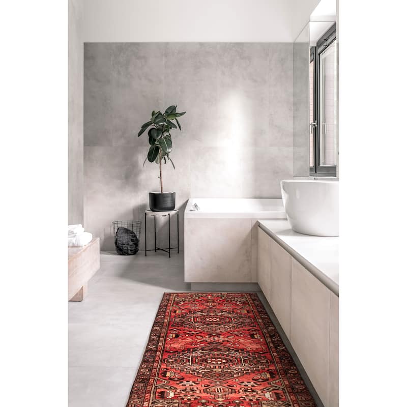 ECARPETGALLERY Hand-knotted Anadol Red Wool Rug - 3'3 x 9'3