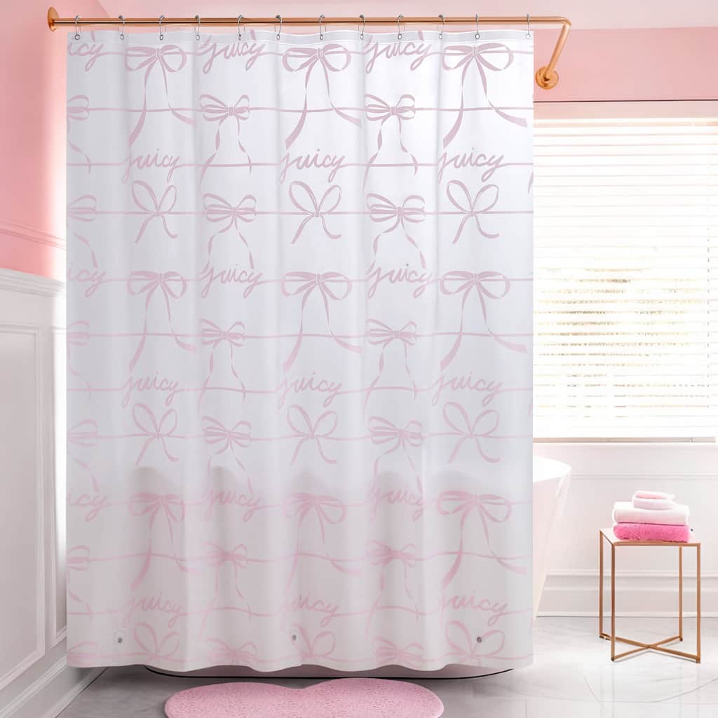 Juicy Couture 1-Piece PEVA Shower Curtain