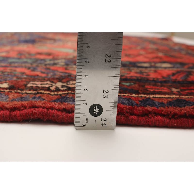 ECARPETGALLERY Hand-knotted Andelz Red Wool Rug - 4'3 x 10'4