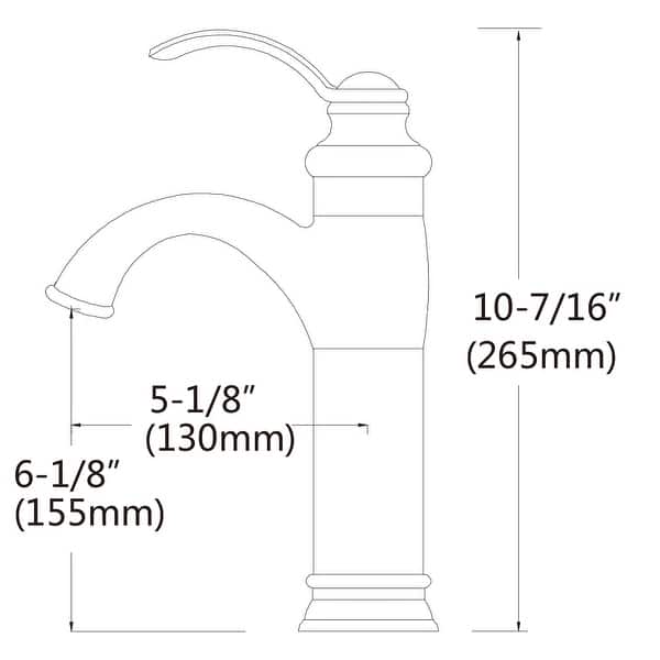 American Imaginations 1 Hole CUPC Approved Lead Free Brass Faucet Set