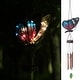preview thumbnail 3 of 8, Adeco Solar Wind Chimes for Outside Metal Butterfly LED Hanging Solar Lights Blue