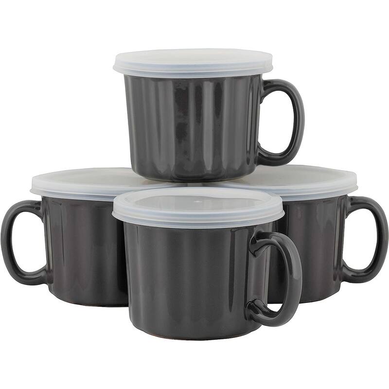 10 Strawberry Street 16oz Set of 4 Soup Mug with Lid