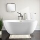 preview thumbnail 26 of 45, Vanity Art 55" X 32" White Acrylic Freestanding Air Bubble Soaking Bathtub with UPC Certified Overflow and Pop-up Drain