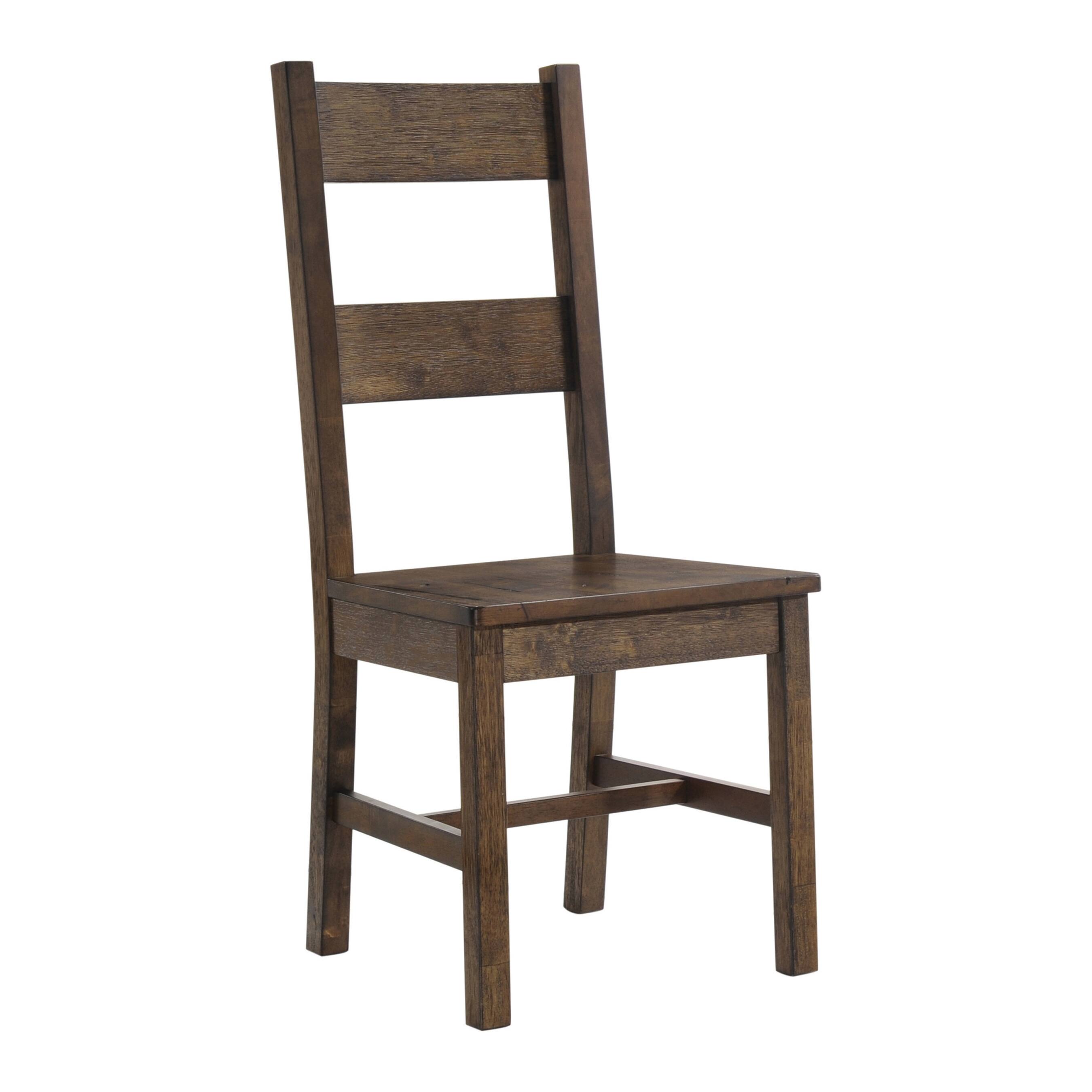 Kane Rustic Golden Brown Ladder Back Dining Chairs (Set of 8) Bed