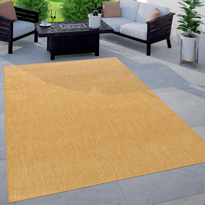 Variegated Waterproof Outdoor Rug for Patio - 3'11" x 5'3" - yellow