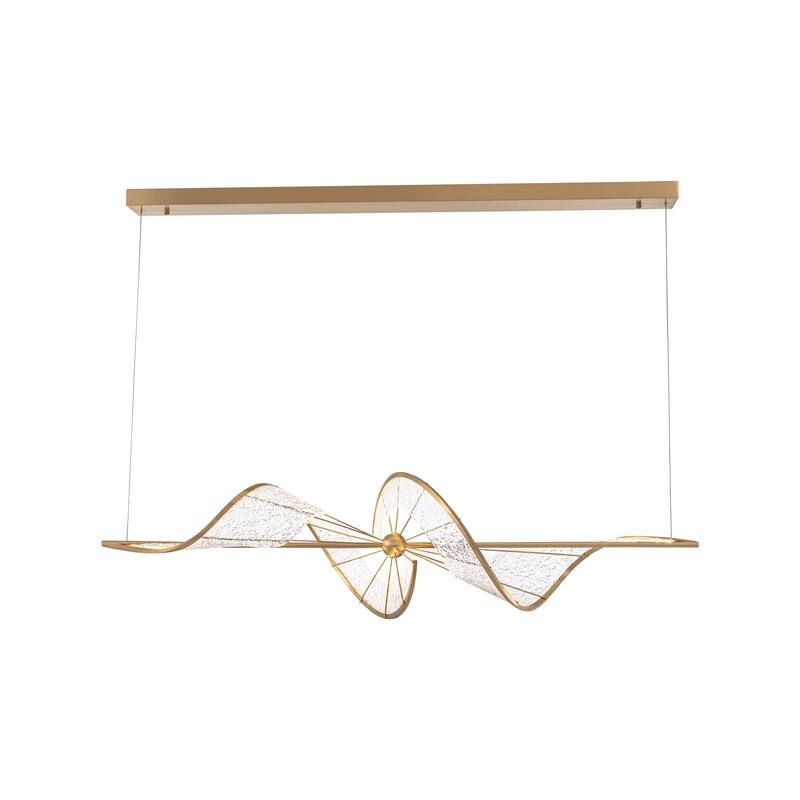 Ziva by Golden Lighting Aurora Integrated LED Island Light in Brushed Champagne - Gold