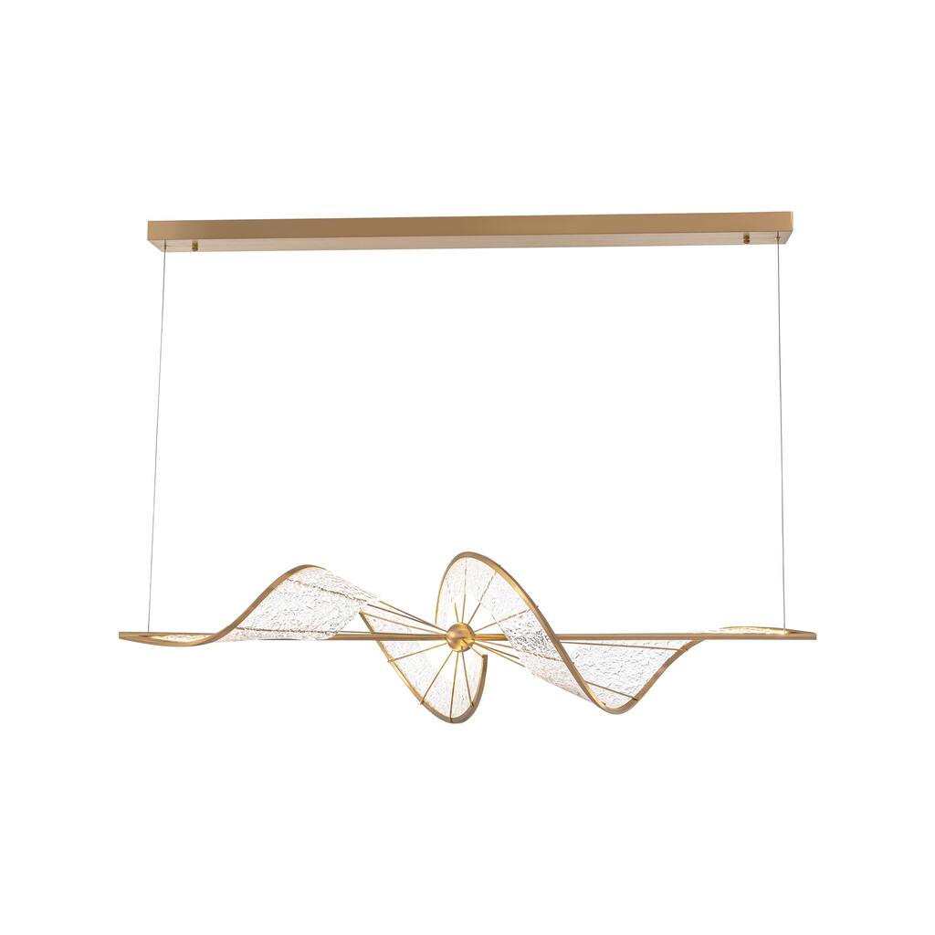 Ziva by Golden Lighting Aurora Integrated LED Island Light in Brushed Champagne - Gold