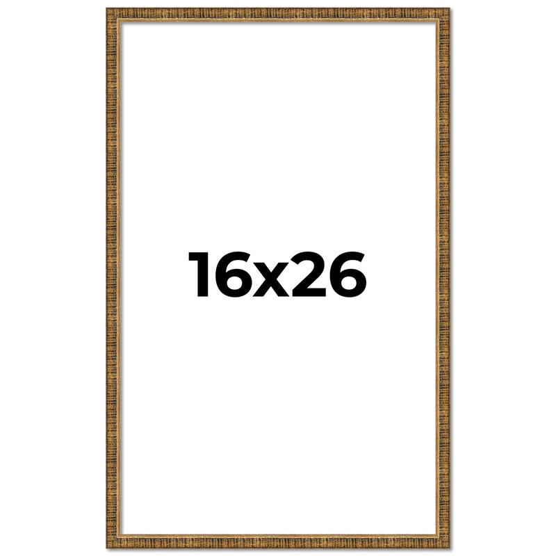 16x26 Frame Gold Picture Frame - Complete Modern Photo Frame Includes