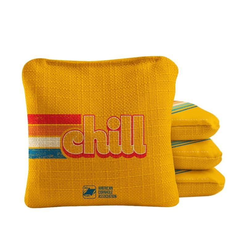 Retro Orange Dual Sided Cornhole Bags