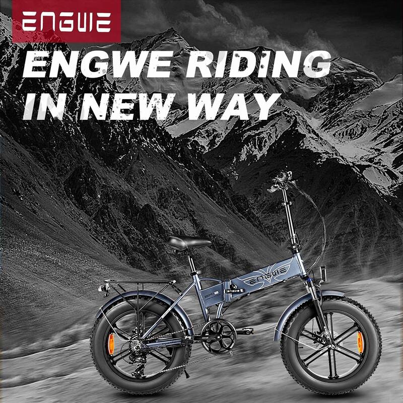 20-inch Front Shock-Absorbing Fat Tire Folding Electric Bicycle