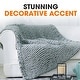preview thumbnail 22 of 48, Cheer Collection Ultra Plush Chunky Cable Knit Throw Blanket