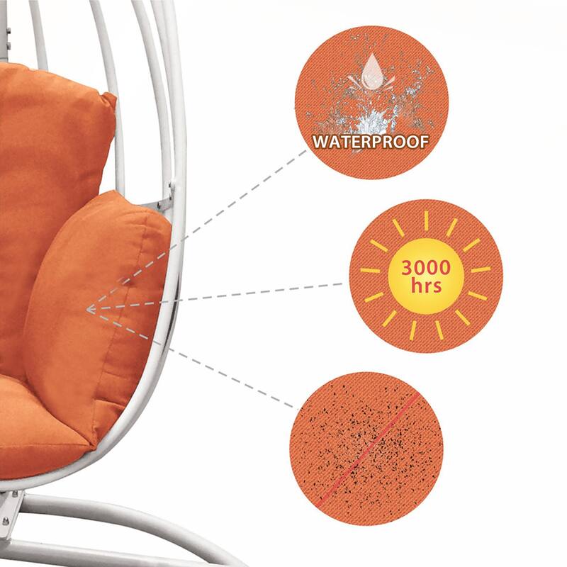 Hanging Egg Chair with Stand and Hammock Swing for Outdoor Relaxation and Durability
