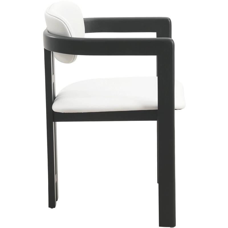 Velo Solid Wood Dining Chair Open Back Modern Accent Side Armchair