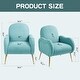preview thumbnail 8 of 30, Accent Chair With Metal Gold Legs, Snowflake fabric Armchair,Single Sofa Chair for Living Room Bedroom, Dining Room