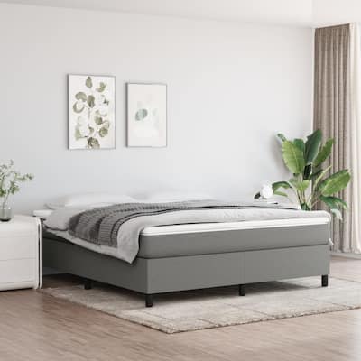 vidaXL Bed Frame Box Spring Platform Bed Mattress Foundation Bedroom Fabric
