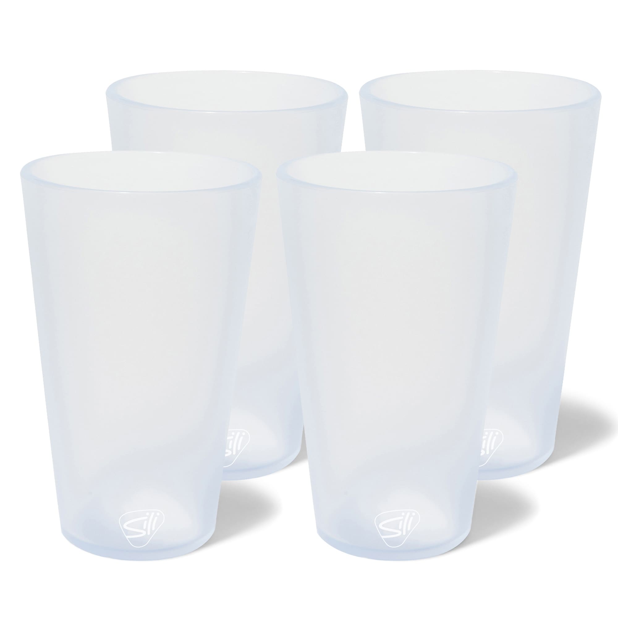 20oz Double-Walled Glass Water Tumbler with Platinum Silicone