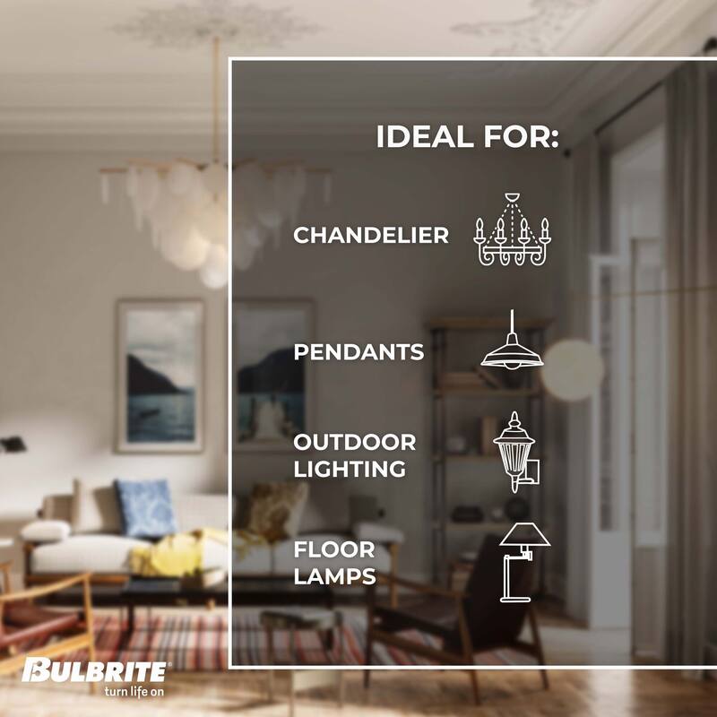 Bulbrite Pack of (6) Dimmable Half Chrome Medium (E26) Incandescent Bulb