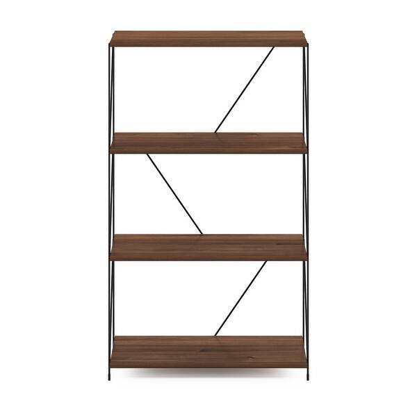 Furinno Besi 4-Tier Industrial Multipurpose Shelf Display Rack with ...