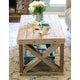 preview thumbnail 3 of 7, Wooden X Leg Coffee Table