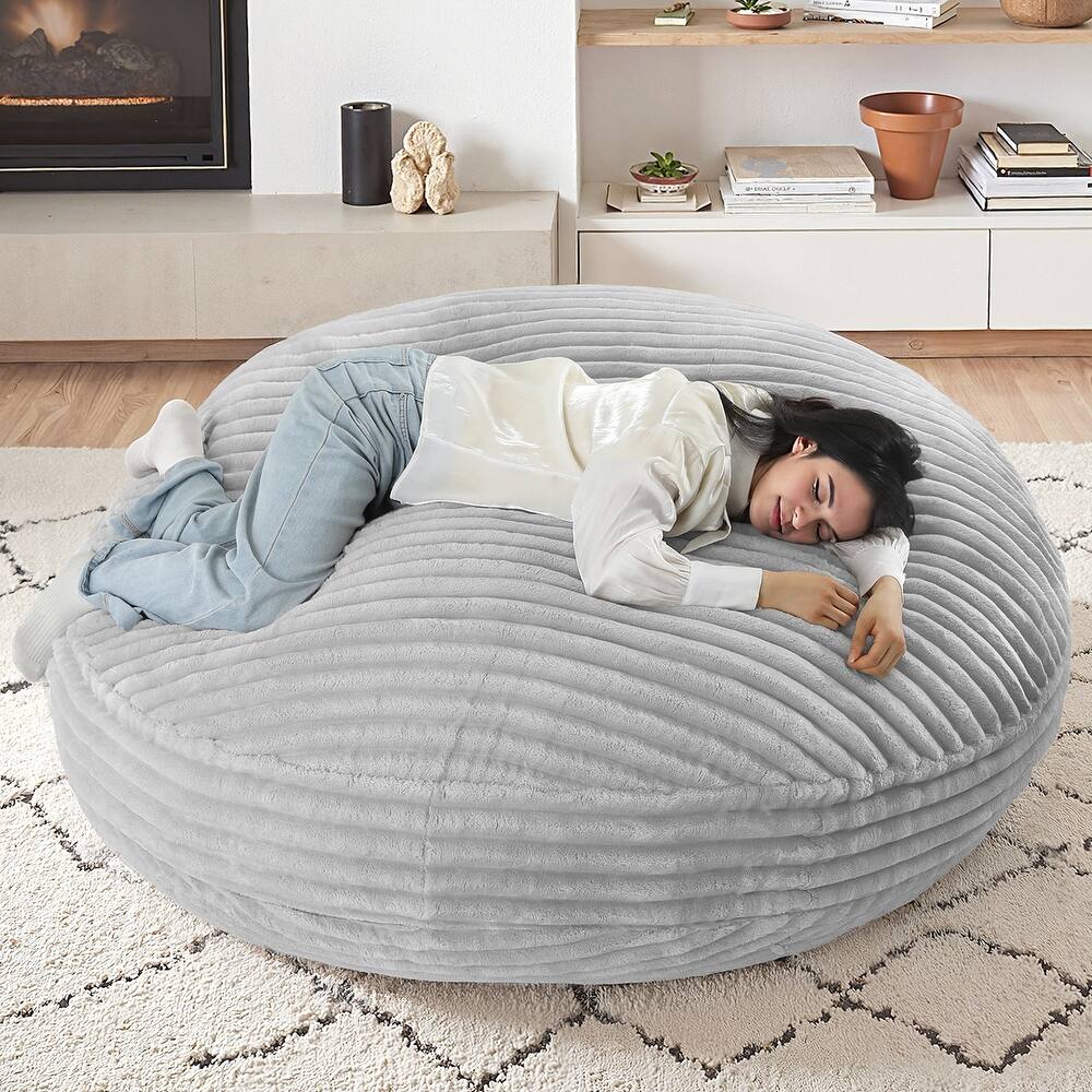 UIXE Modern Plush Faux Fur Bean Bag Chair