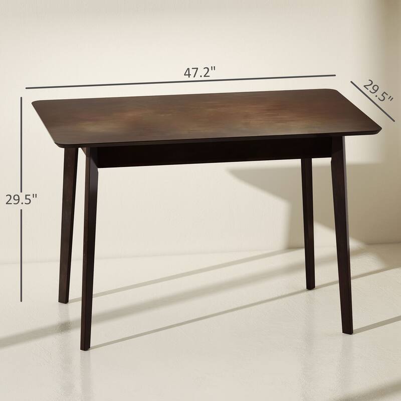 Modern Dining Table for 4, Kitchen Table Meeting Table with Wood Frame, Easy-Clean Office Table, Easy Assembly