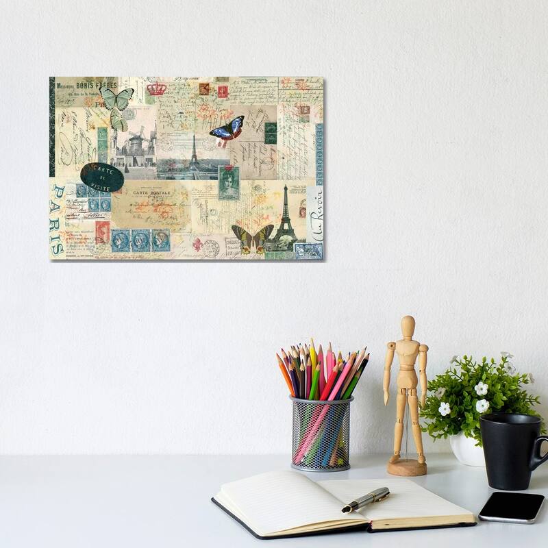 iCanvas "Postcards Of Paris I" by Sandy Lloyd Canvas Print - 8x12x0.75