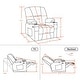 preview thumbnail 7 of 25, Mcombo Electric Power Recliner with Massage & Heat, Extended Footrest, 2 USB Ports, Side Pockets, Cup Holders, Faux Leather 8015
