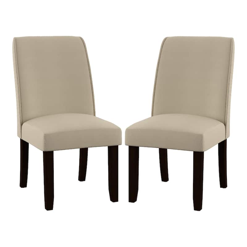 Lind Modern Ivory Fabric Padded Dining Chairs by Furniture of America (Set of 2)