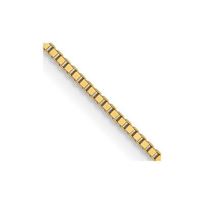 Curata Italian 14k Yellow Gold 0.7mm Box Chain Necklace (Lobster) Options: 16 18 20 22 24 30