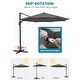 preview thumbnail 30 of 28, 10 ft. Round 360-Degree rotation Cantilever Patio Umbrella
