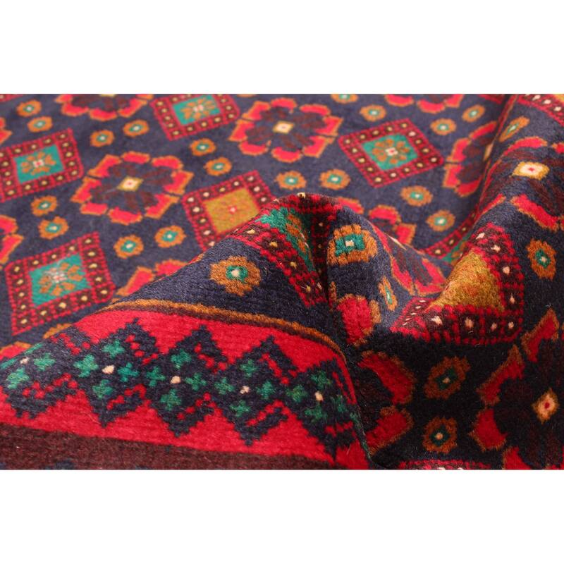 ECARPETGALLERY Hand-knotted Teimani Dark Navy Wool Rug - 2'8 x 4'7