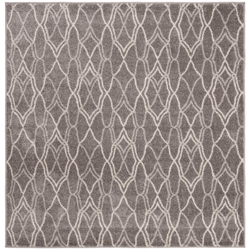 SAFAVIEH Amherst Dursiye Modern Rug - 5' Square - Grey/Light Grey