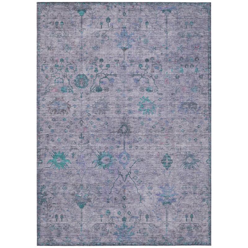 HomeRoots Floral Traditional Rectangle Outdoor Rug