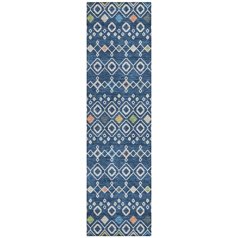 Machine Washable Indoor/ Outdoor Global Contempory Chantille Rug
