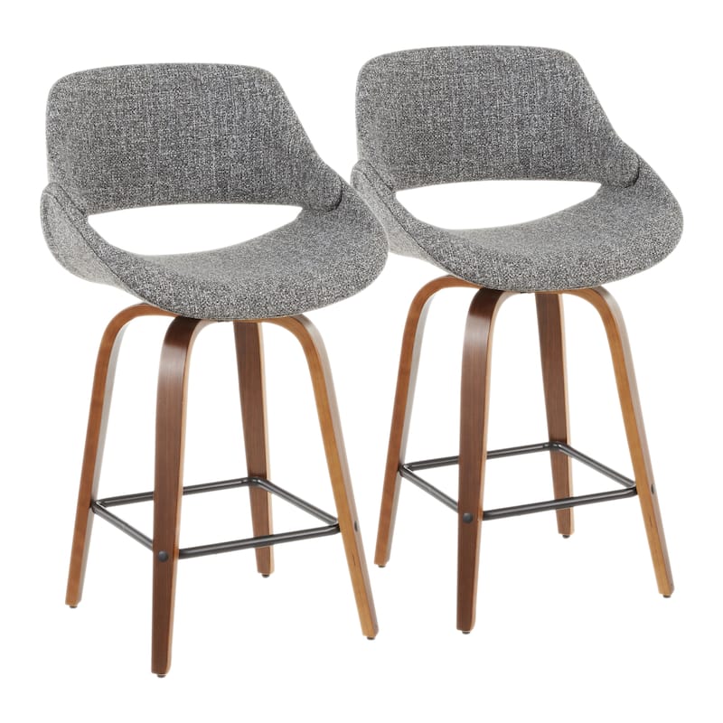 Carson Carrington Svellingen 26" Fixed-Height Counter Stool with Square Footrest (Set of 2)