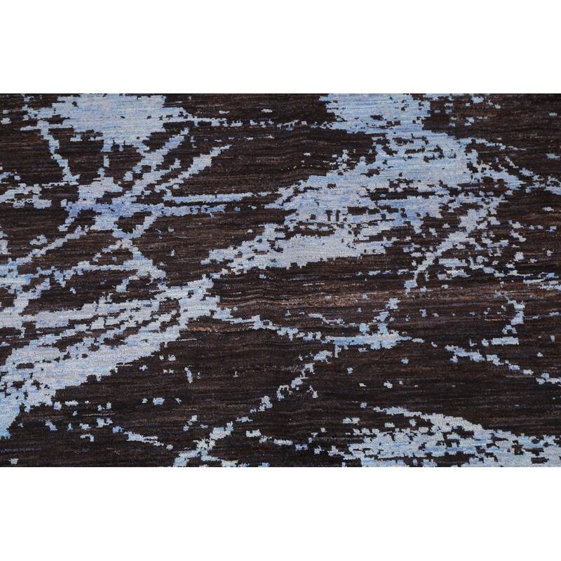 Vegetable Dye Abstract Oriental Living Room Area Rug Wool Hand-knotted - 8'11" x 11'10"