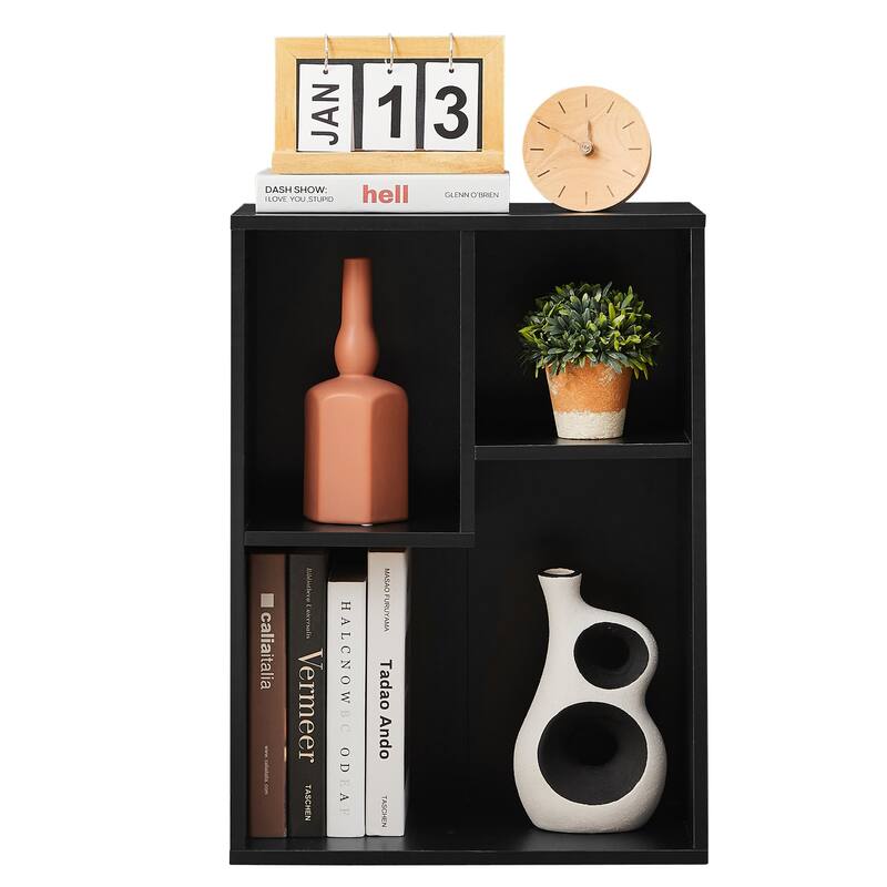 3 Cubes Wood Bookcase 3-Tier Bookshelf Storage Shelf