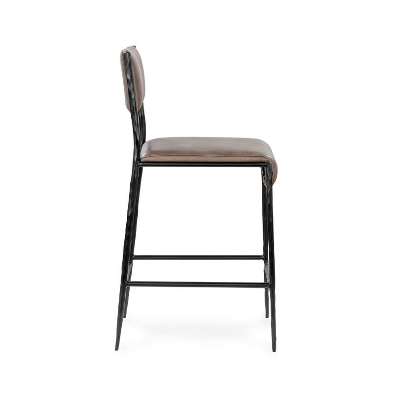Classic Home Kayne Leather Counter Stool