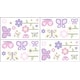 preview thumbnail 2 of 2, Sweet Jojo Designs Pink and Purple Butterfly Peel and Stick Wall Decal Stickers Art Nursery Decor (Set of 4)
