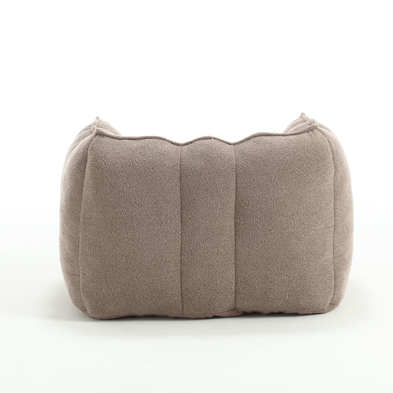 Coffee 42.5" Chenille Accent Chair with Ottoman