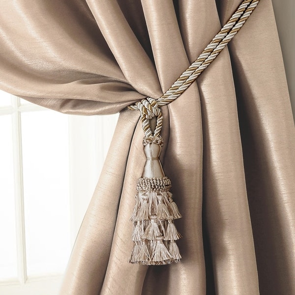 slide 2 of 15, Elrene Charlotte Tassel Curtain Tieback Rope