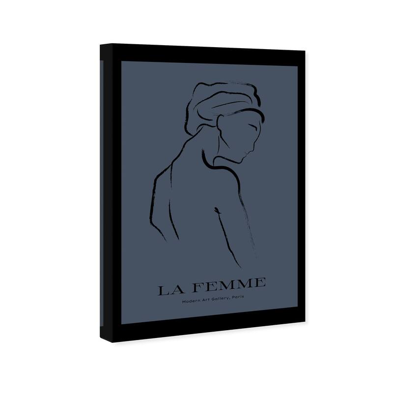 Wynwood Studio Canvas People and Portraits La Femme Paris Poster Brown and Modern & Contemporary Wall Art Canvas Print