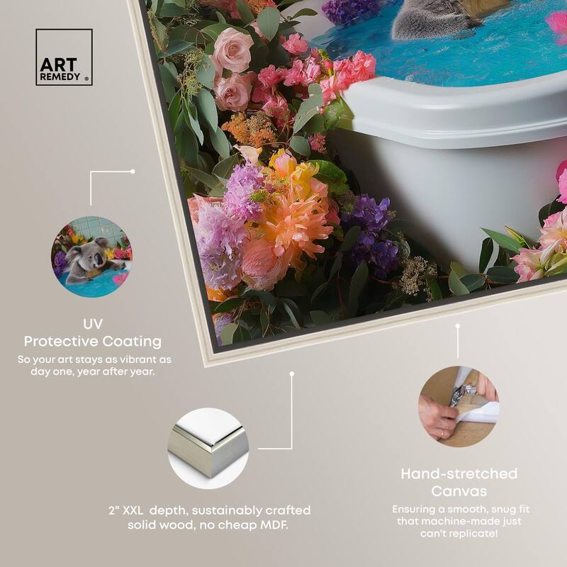 Koala Bath Canvas by Art Remedy