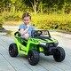 preview thumbnail 9 of 13, Electric Car with Front LED Lights and Horn - Green