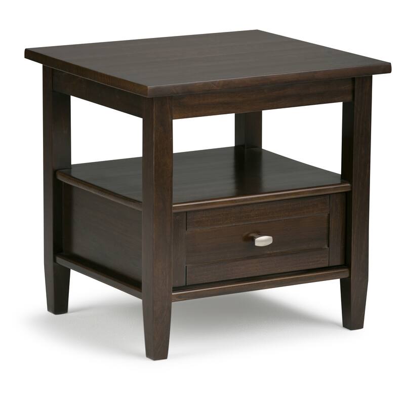 WYNDENHALL Norfolk SOLID WOOD 20 inch Wide Rectangle Transitional End Side Table - 20 inch Wide